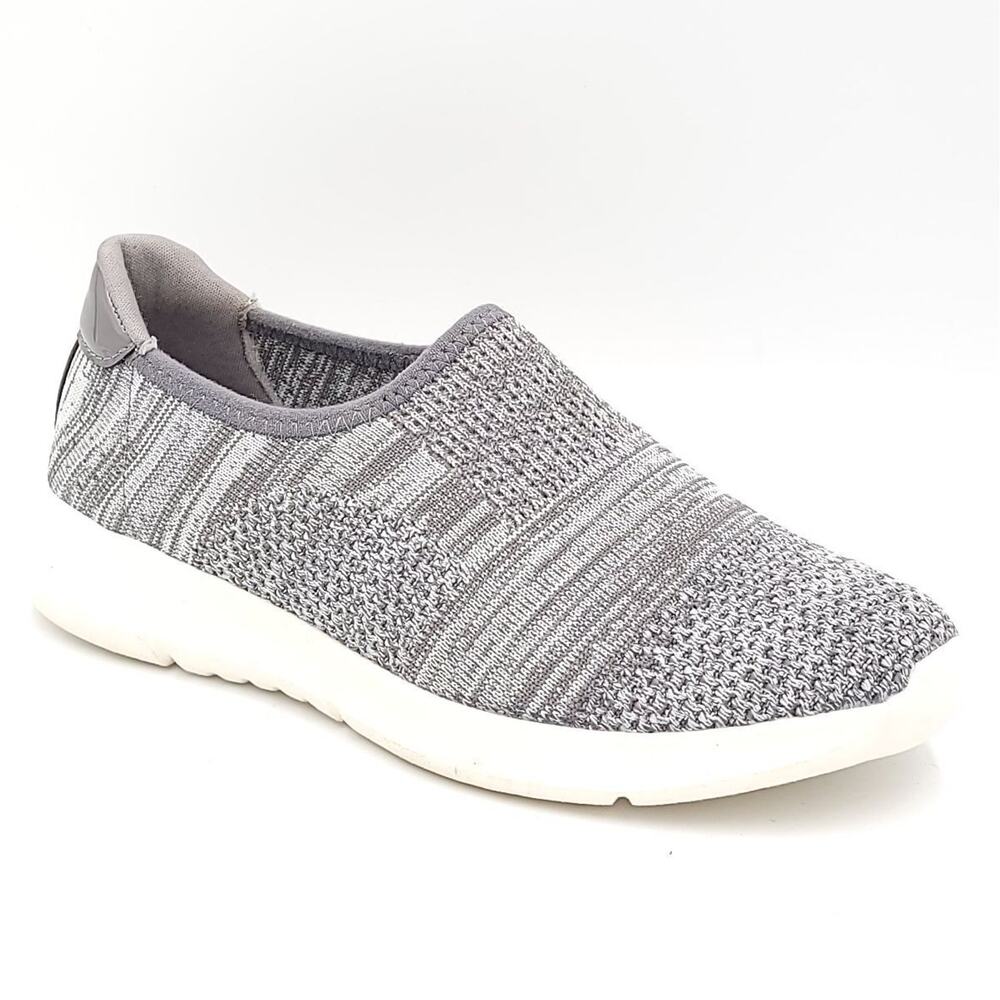 Karen Scott Women Slip On Sock Sneakers Kassy Size US 6M Grey Striped